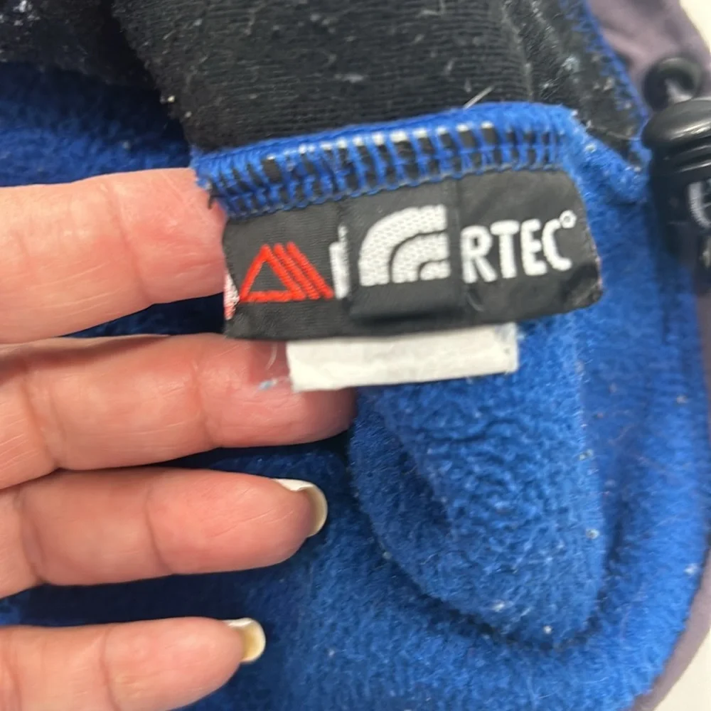 The North Face Youth Full Zip Grey Blue Polartec Jacket. Size‎ XL
